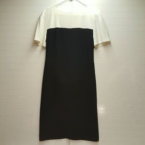 Liz Claiborne Large Classic black cream dress